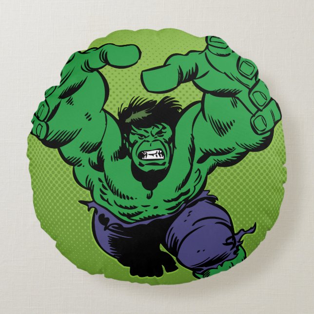 Coussins Ronds Hulk Retro Grab (Devant)