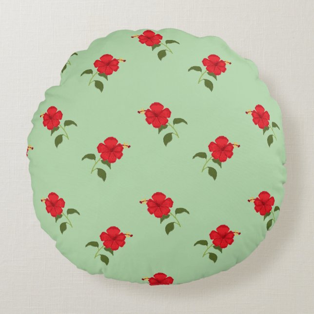 Coussins Ronds Hybiscus (Devant)