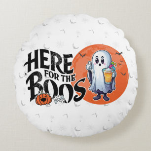 Coussins Ronds Ici pour les Boos Boire et obtenir votre Spook