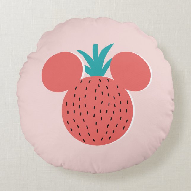 Coussins Ronds Icône fraise Mickey (Devant)