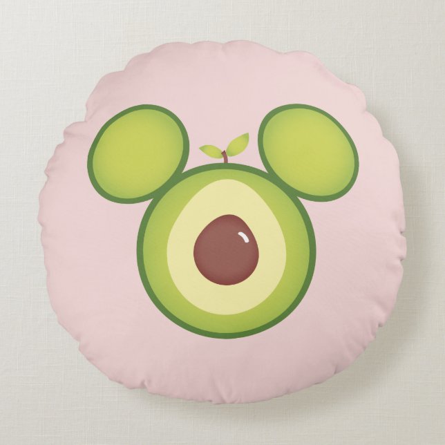 Coussins Ronds Icône Mickey Mouse Avocado (Devant)