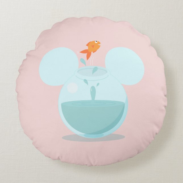 Coussins Ronds Icône Mickey Mouse Fish Bowl (Devant)
