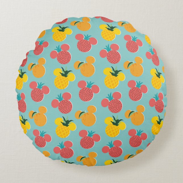 Coussins Ronds Icône Mickey Mouse Fruit Motif (Devant)