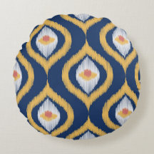 Ikat Series Ogee Blue Géométrique