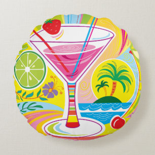 Coussins Ronds Île de cocktail