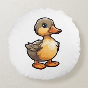 Coussins Ronds Illustration de canard de dessin