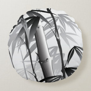 Coussins Ronds Illustration d'une peinture orientale de style