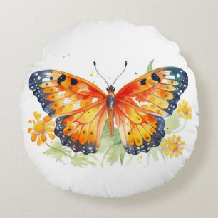 Coussins Ronds Illustration papillon