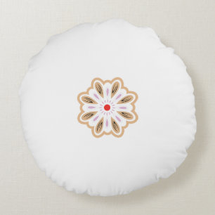 Coussins Ronds Impression d'art floral Mandala Décor Boho