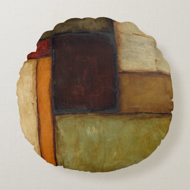 Coussins Ronds Impressionniste d'automne par Jennifer Goldberger (Devant)