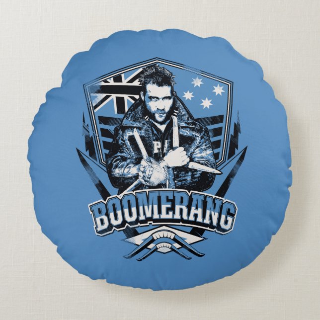 Coussins Ronds Insigne de boomerang du peloton | de suicide (Devant)