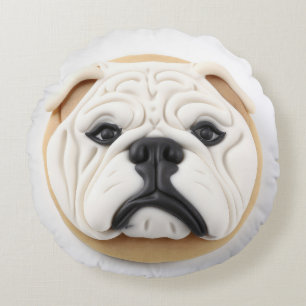 Coussins Ronds Inspiré 3D Bulldog