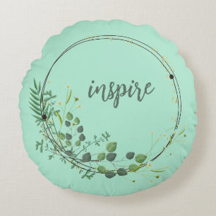Coussins Ronds Inspirer Avec Cadre Botanique Floral