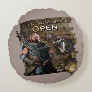 Coussins Ronds Ironbeard McCullough, saison de chasse est ouvert