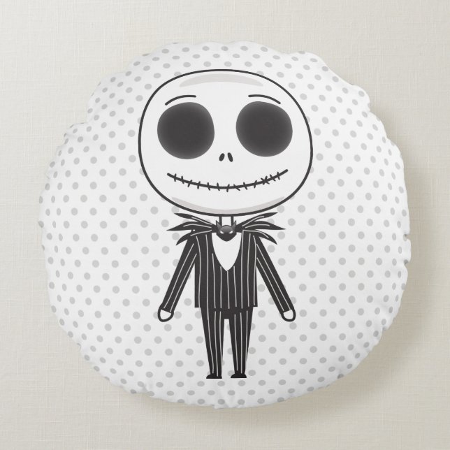 Coussins Ronds Jack Skellington (Devant)