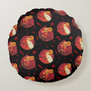 Coussins Ronds Jack Skellington et Motif du Père Noël