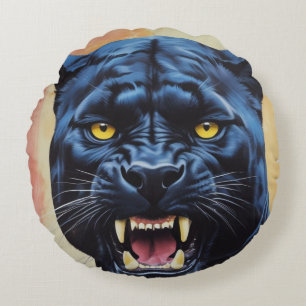 Coussins Ronds Jaguar - Panthère noire