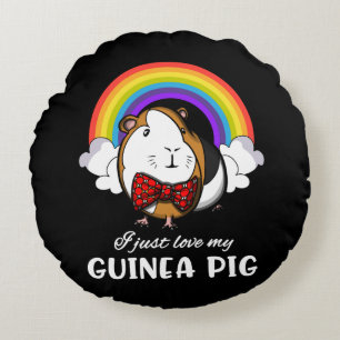 Coussins Ronds J'Aime Mon Cochon De Guinée Mignonne Animal Cavy