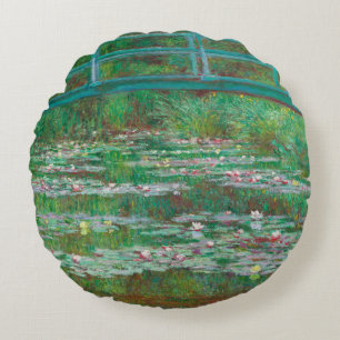 Coussins Ronds Japanese Footbridge Claude Monet Impressionist