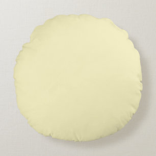 Coussins Ronds Jaune Beurre Uni