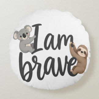 Coussins Ronds Je Suis Un Koala Mignon Et Paresseux Courageux Cro