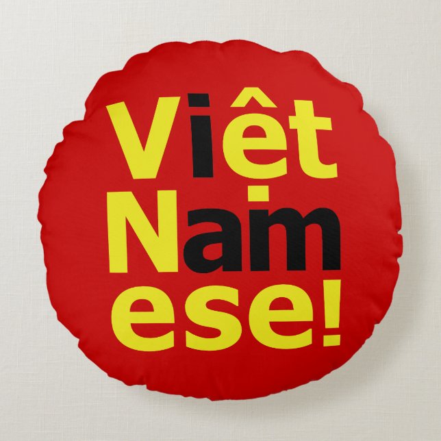 Coussins Ronds je suis Viêt Namese ! (Devant)