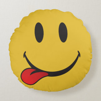 Coussins Ronds je veux l'emoji de nourriture