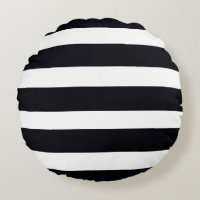 Jeter Oreiller Chic moderne noir & blanc rayé