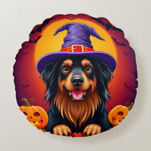 Coussins Ronds Joli chien d'Halloween