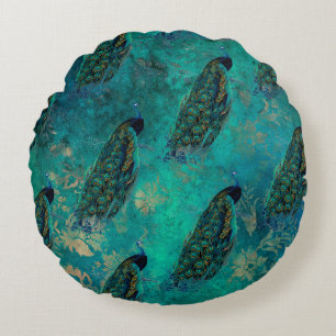 Coussins Ronds Joli Peacock Turquoise