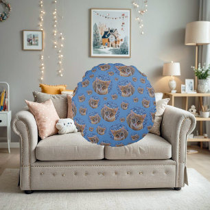 Coussins Ronds Joli petit chaton rouge - motif de chat