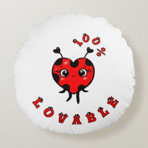 Coussins Ronds Jolie coccinelle