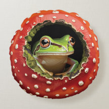 Jolie grenouille dans un champignon – Grenouille f