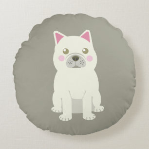 Coussins Ronds Joues mignonnes Bouledogue Français