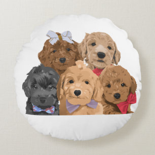 Coussins Ronds Jour des chiots