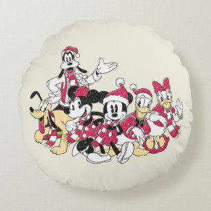 Coussins Ronds Joyeuses fêtes   Mickey & Friends Christmas Cheva