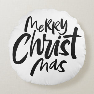 Coussins Ronds Joyeux CHRISTmas Religion Religion Lettering