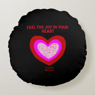 Coussins Ronds Joyeux Coeur rond Jeu oreiller