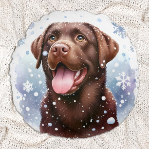 Coussins Ronds Joyeux Labrador Retriever Chien Chien Chien Chien 