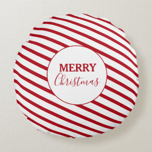 Coussins Ronds Joyeux Noël Rouge & blanc Sucre de canne