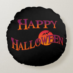 Coussins Ronds Joyeux Oreiller d'Halloween