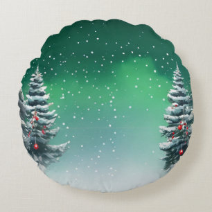 Coussins Ronds Joyeux sapin de Noël Elégant