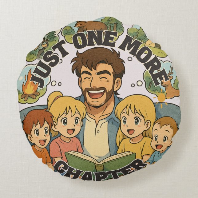 Coussins Ronds Just One More Chapter Throw Pillow (Dos)