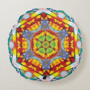 Coussins Ronds Kaleidoscope centriste