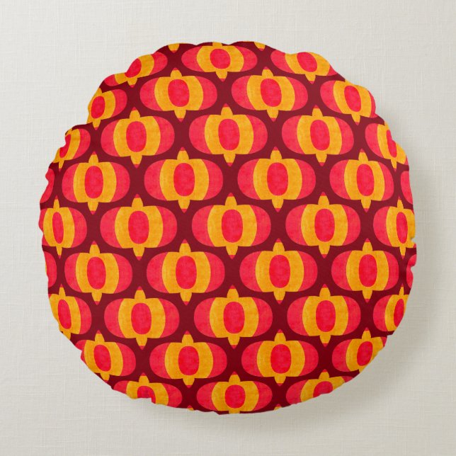 Coussins Ronds Kandy Korn -Burgundy-  (Devant)