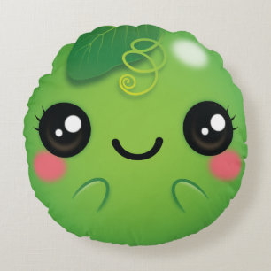 Coussins Ronds Kawaii Pea