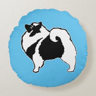 Coussins Ronds Keeshond Graphics - Cute Original Chig Art
