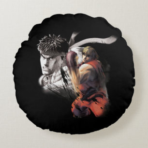 Coussins Ronds Ken contre Ryu