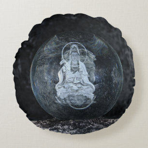 Coussins Ronds Kwan Yin Goddess of Compassion Pillow