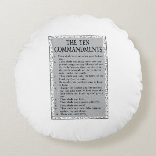 Coussins Ronds La Bible des dix commandements